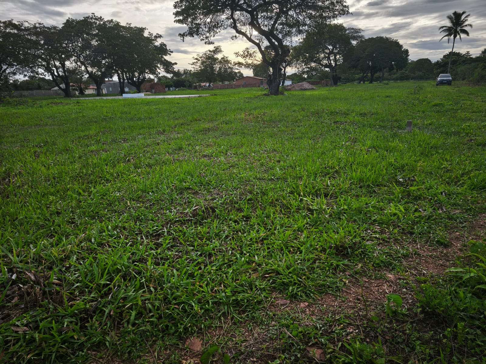 Vista ampla dos lotes do Residencial Gualdrapas com vegetação ao fundo